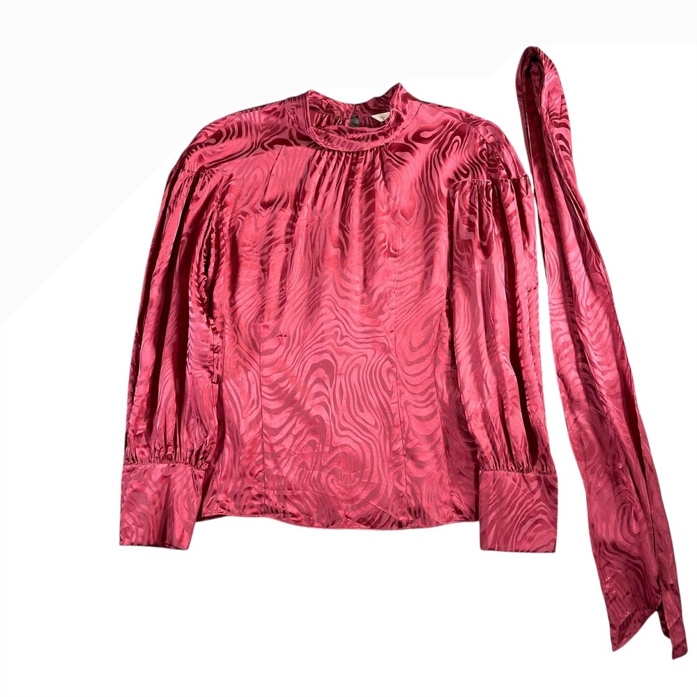 Rebecca Taylor NWT Women's‎ Long Sleeve Swirl Jacquard Pink Size 14